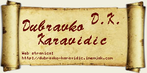Dubravko Karavidić vizit kartica